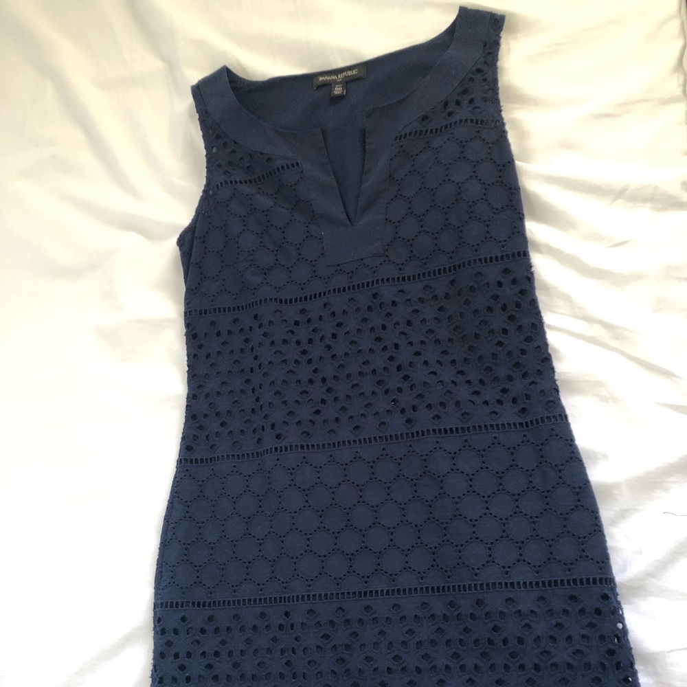 Banana Republic navy blue mini dress